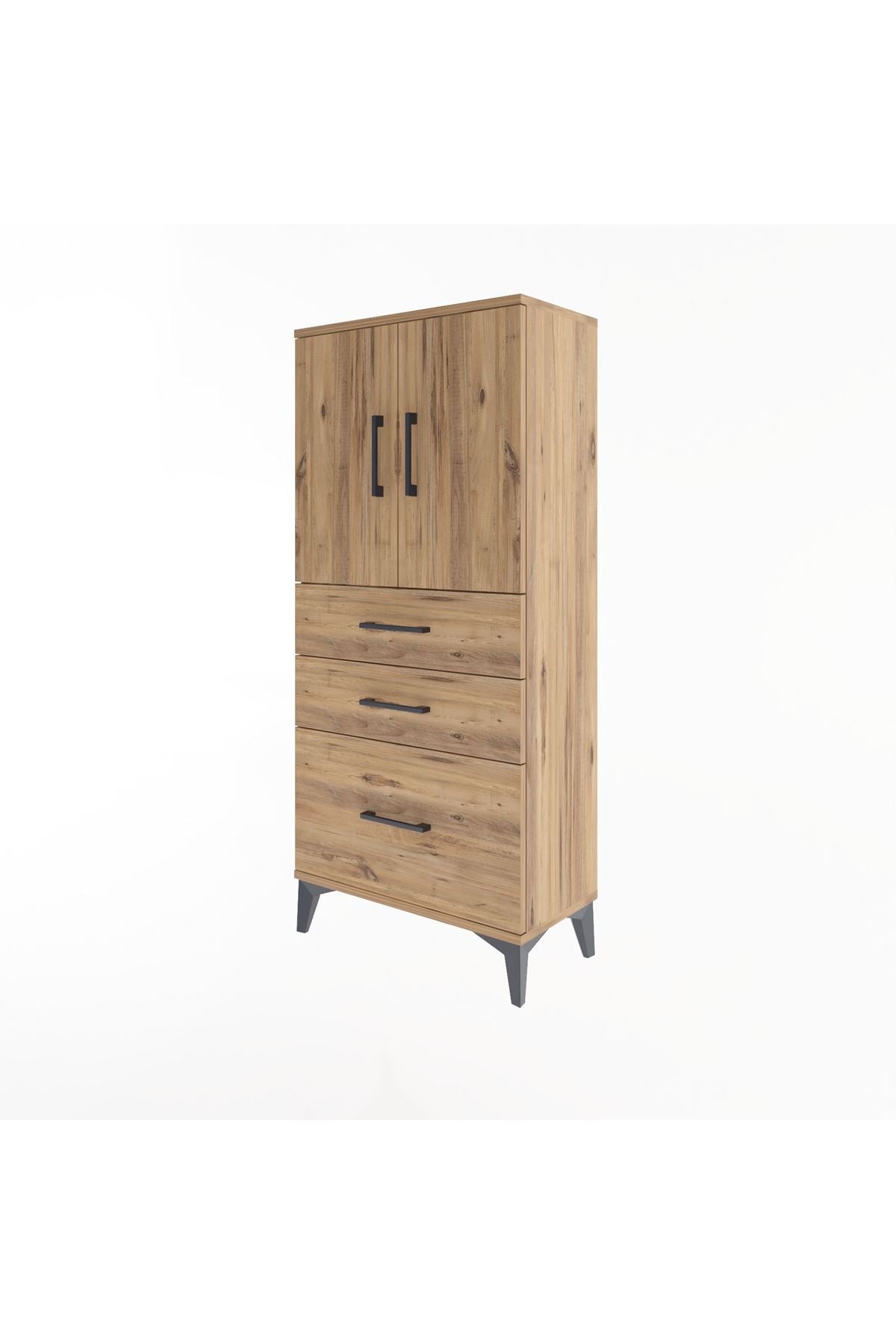 Arges Dolap 2 Raflı 3 Çekmeceli 2 Kapaklı 60x30x134 - S17M072V9A