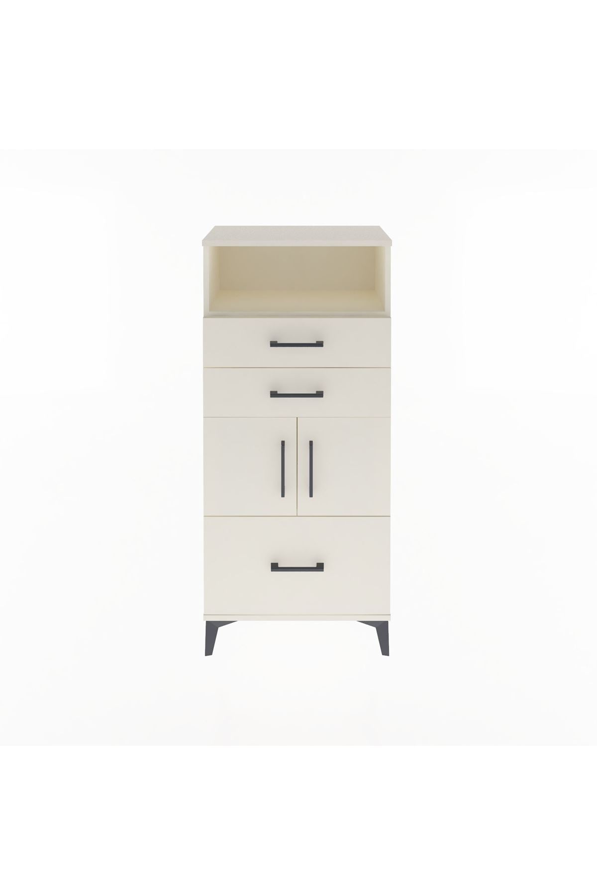 Arges Dolap 2 Raflı 3 Çekmeceli 2 Kapaklı 60x30x134 - S17M073V1A
