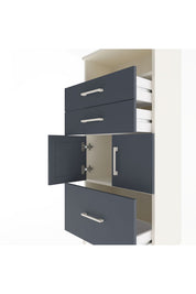 Arges Dolap 2 Raflı 3 Çekmeceli 2 Kapaklı 60x30x134 - S17M073V2A