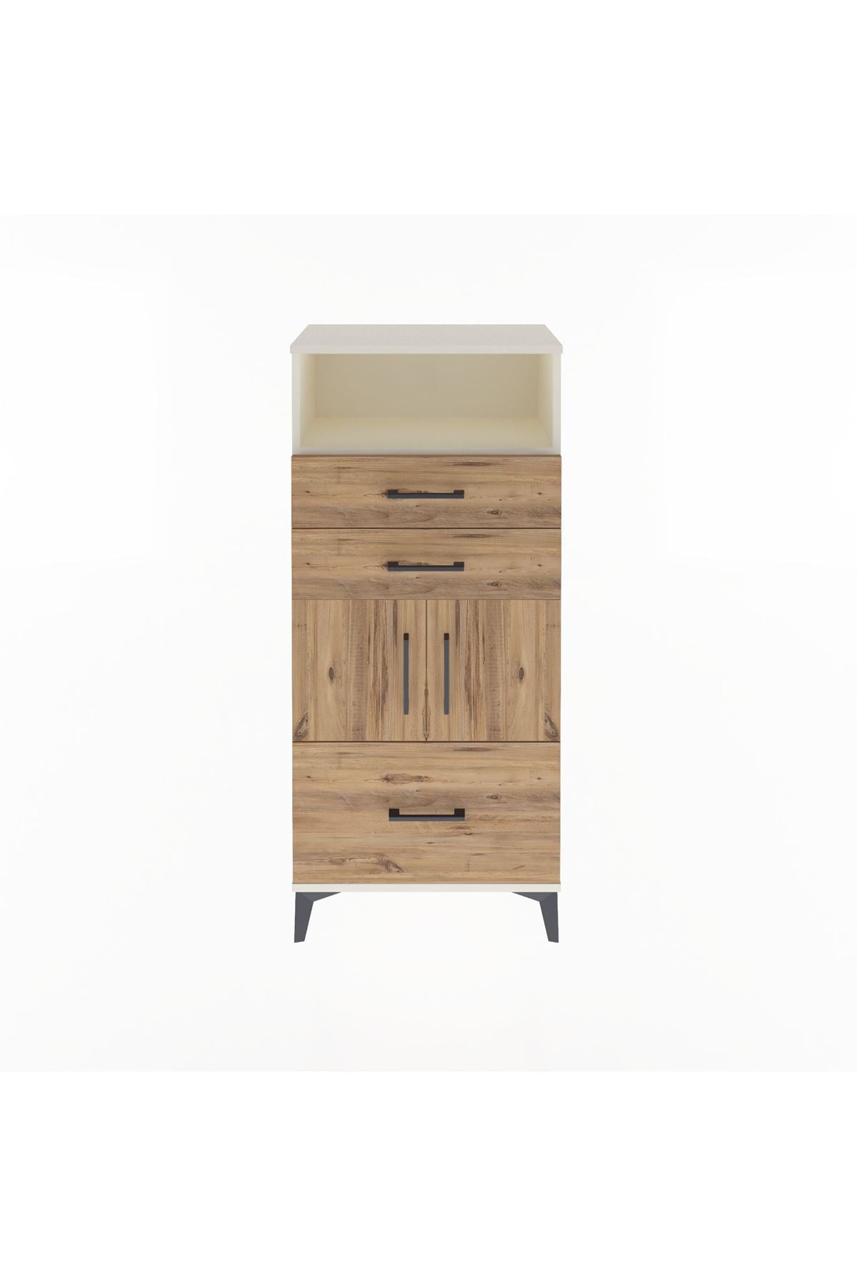 Arges Dolap 2 Raflı 3 Çekmeceli 2 Kapaklı 60x30x134 - S17M073V3A