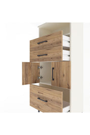 Arges Dolap 2 Raflı 3 Çekmeceli 2 Kapaklı 60x30x134 - S17M073V3A