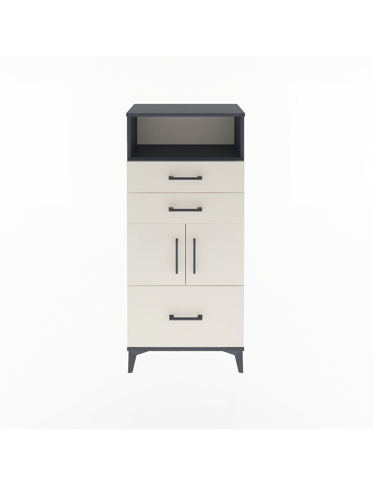 Arges Dolap 2 Raflı 3 Çekmeceli 2 Kapaklı 60x30x134 - S17M073V4A