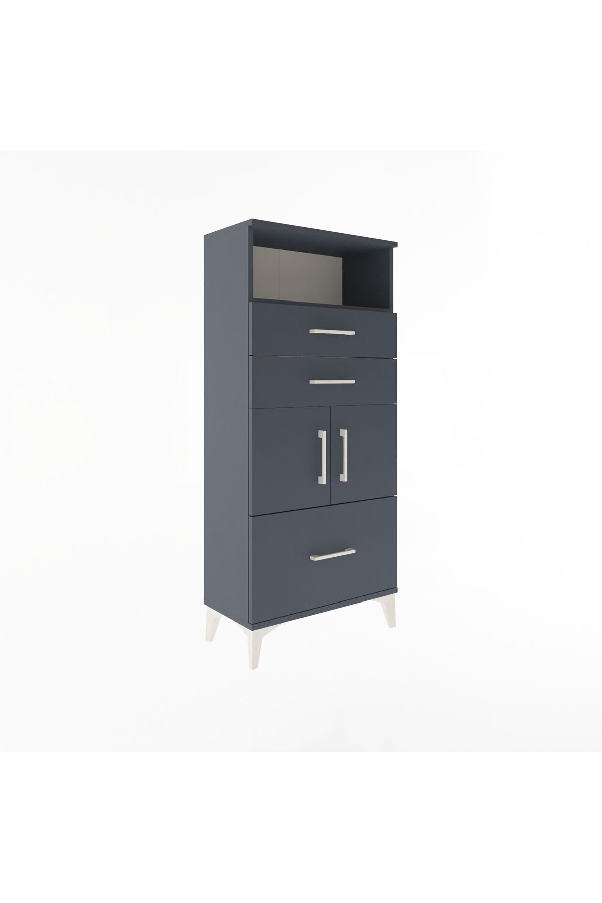 Arges Dolap 2 Raflı 3 Çekmeceli 2 Kapaklı 60x30x134 - S17M073V5A