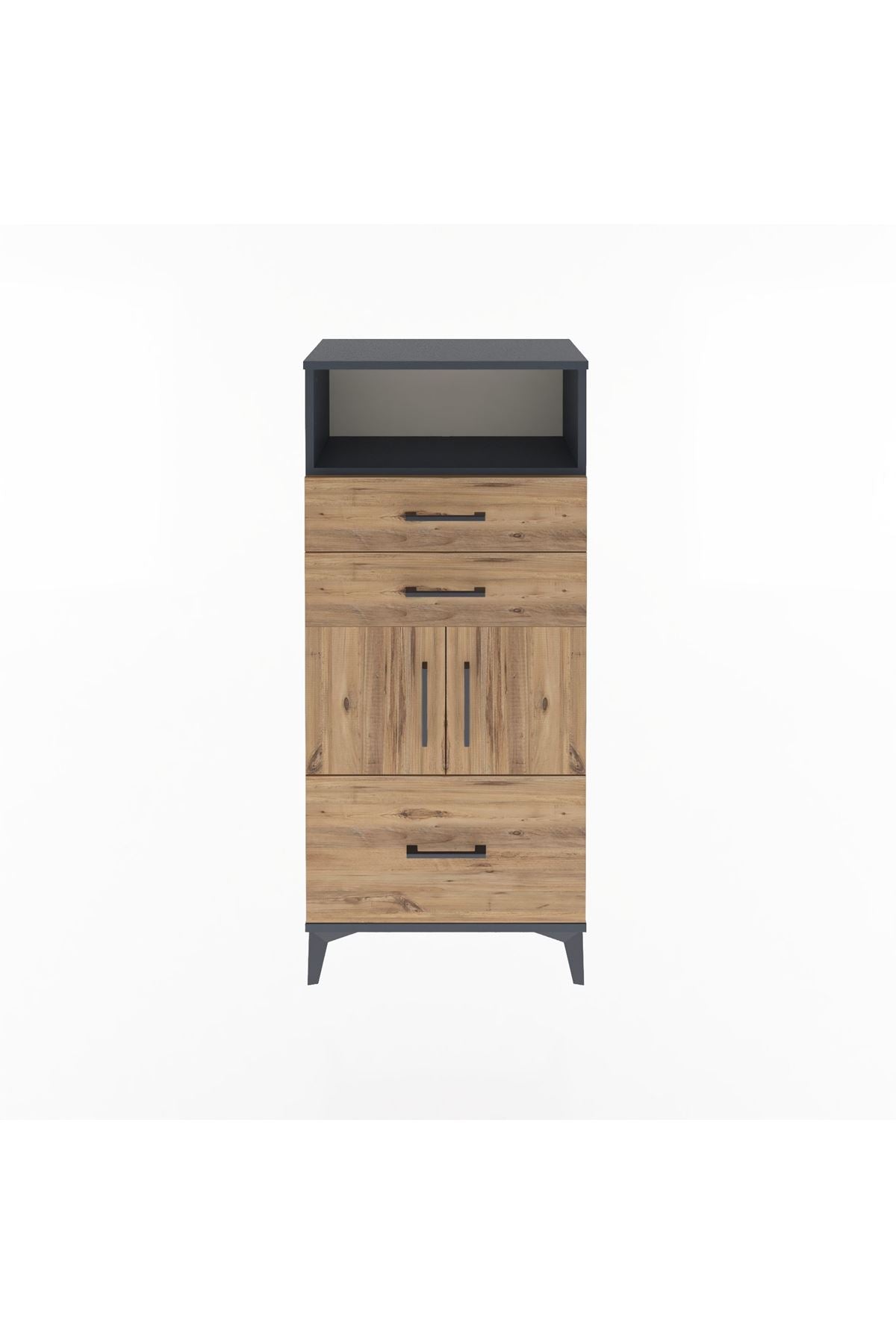 Arges Dolap 2 Raflı 3 Çekmeceli 2 Kapaklı 60x30x134 - S17M073V6A