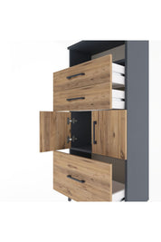 Arges Dolap 2 Raflı 3 Çekmeceli 2 Kapaklı 60x30x134 - S17M073V6A