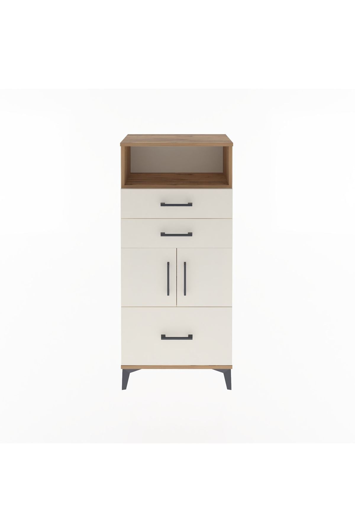 Arges Dolap 2 Raflı 3 Çekmeceli 2 Kapaklı 60x30x134 - S17M073V7A