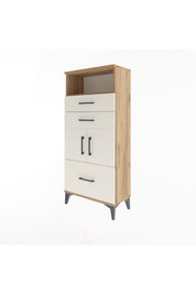 Arges Dolap 2 Raflı 3 Çekmeceli 2 Kapaklı 60x30x134 - S17M073V7A