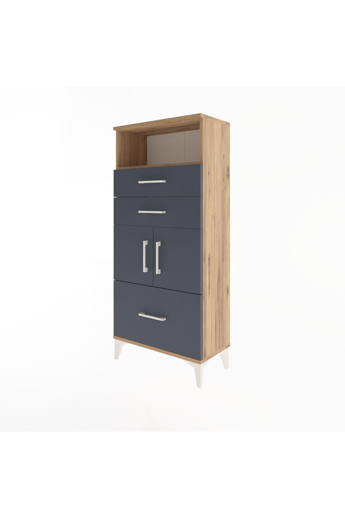 Arges Dolap 2 Raflı 3 Çekmeceli 2 Kapaklı 60x30x134 - S17M073V8A