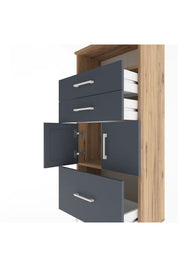 Arges Dolap 2 Raflı 3 Çekmeceli 2 Kapaklı 60x30x134 - S17M073V8A