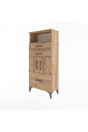 Arges Dolap 2 Raflı 3 Çekmeceli 2 Kapaklı 60x30x134 - S17M073V9A