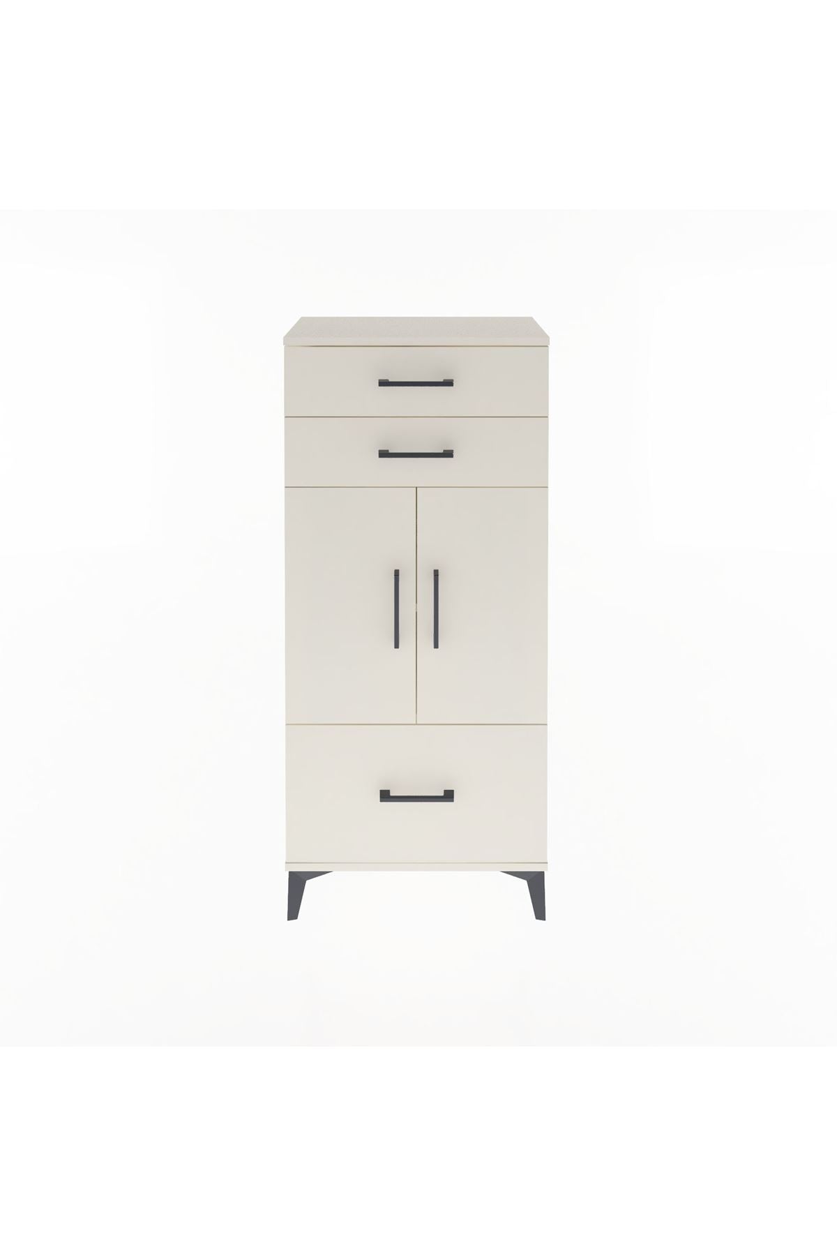 Arges Dolap 2 Raflı 3 Çekmeceli 2 Kapaklı 60x30x134 - S17M074V1A