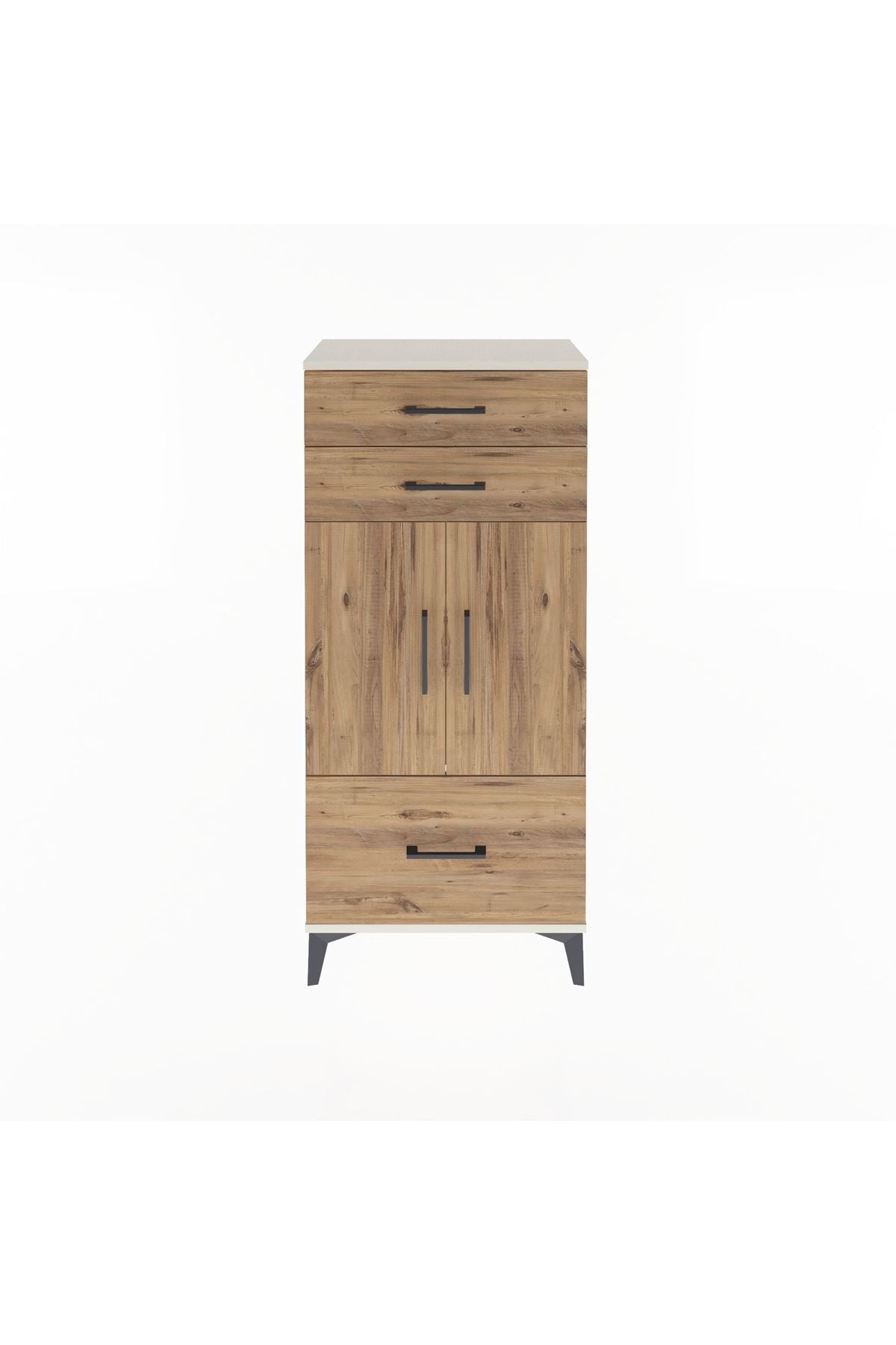 Arges Dolap 2 Raflı 3 Çekmeceli 2 Kapaklı 60x30x134 - S17M074V3A