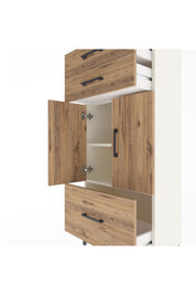 Arges Dolap 2 Raflı 3 Çekmeceli 2 Kapaklı 60x30x134 - S17M074V3A