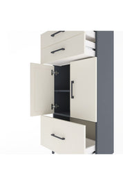 Arges Dolap 2 Raflı 3 Çekmeceli 2 Kapaklı 60x30x134 - S17M074V4A