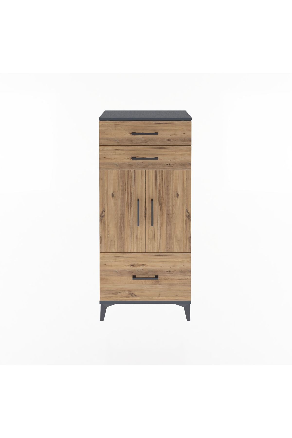 Arges Dolap 2 Raflı 3 Çekmeceli 2 Kapaklı 60x30x134 - S17M074V6A