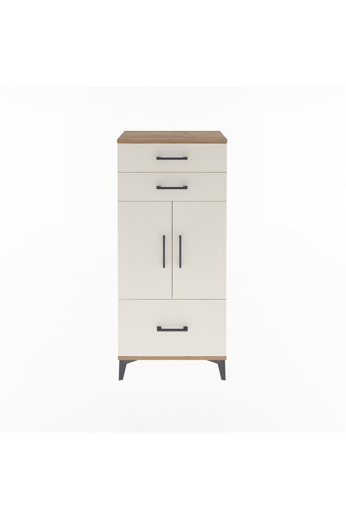 Arges Dolap 2 Raflı 3 Çekmeceli 2 Kapaklı 60x30x134 - S17M074V7A