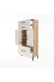 Arges Dolap 2 Raflı 3 Çekmeceli 2 Kapaklı 60x30x134 - S17M074V7A