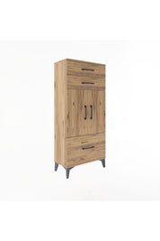 Arges Dolap 2 Raflı 3 Çekmeceli 2 Kapaklı 60x30x134 - S17M074V9A