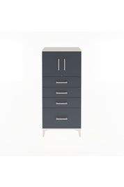 Arges Dolap Tek Raflı 4 Çekmeceli 2 Kapaklı 60x30x134 - S17M075V2A