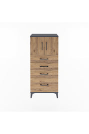 Arges Dolap Tek Raflı 4 Çekmeceli 2 Kapaklı 60x30x134 - S17M075V6A