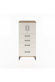 Arges Dolap Tek Raflı 4 Çekmeceli 2 Kapaklı 60x30x134 - S17M075V7A