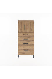 Arges Dolap Tek Raflı 4 Çekmeceli 2 Kapaklı 60x30x134 - S17M075V9A