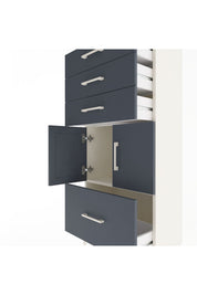 Arges Dolap Tek Raflı 4 Çekmeceli 2 Kapaklı 60x30x134 - S17M076V2A