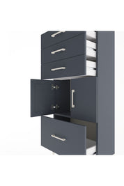 Arges Dolap Tek Raflı 4 Çekmeceli 2 Kapaklı 60x30x134 - S17M076V5A