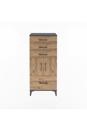 Arges Dolap Tek Raflı 4 Çekmeceli 2 Kapaklı 60x30x134 - S17M076V6A