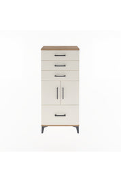 Arges Dolap Tek Raflı 4 Çekmeceli 2 Kapaklı 60x30x134 - S17M076V7A