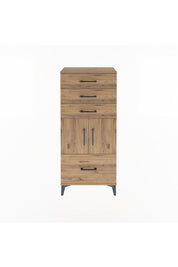 Arges Dolap Tek Raflı 4 Çekmeceli 2 Kapaklı 60x30x134 - S17M076V9A