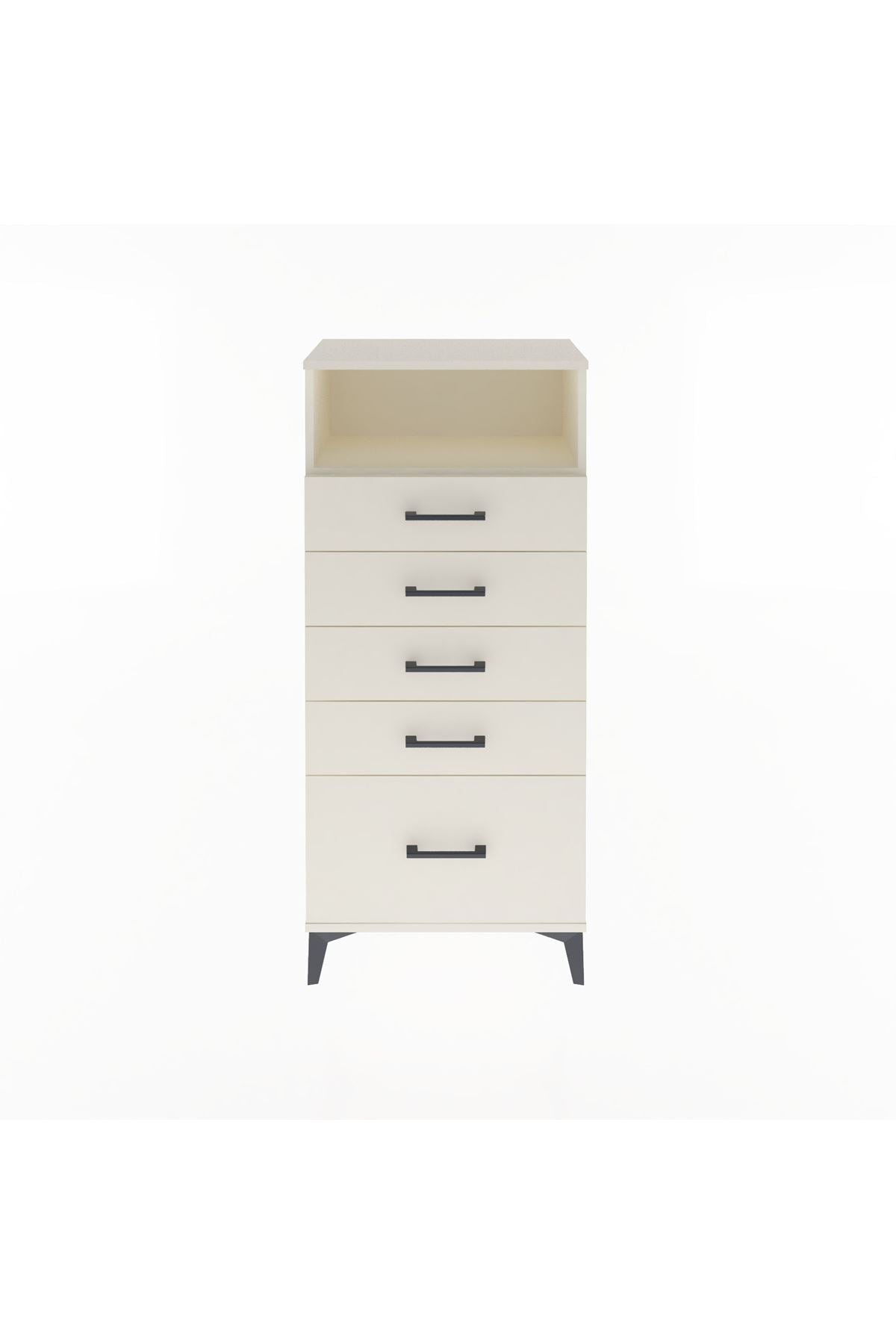 Arges Dolap Tek Raflı 5 Çekmeceli 60x30x134 - S17M077V1A