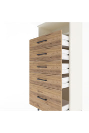 Arges Dolap Tek Raflı 5 Çekmeceli 60x30x134 - S17M077V3A