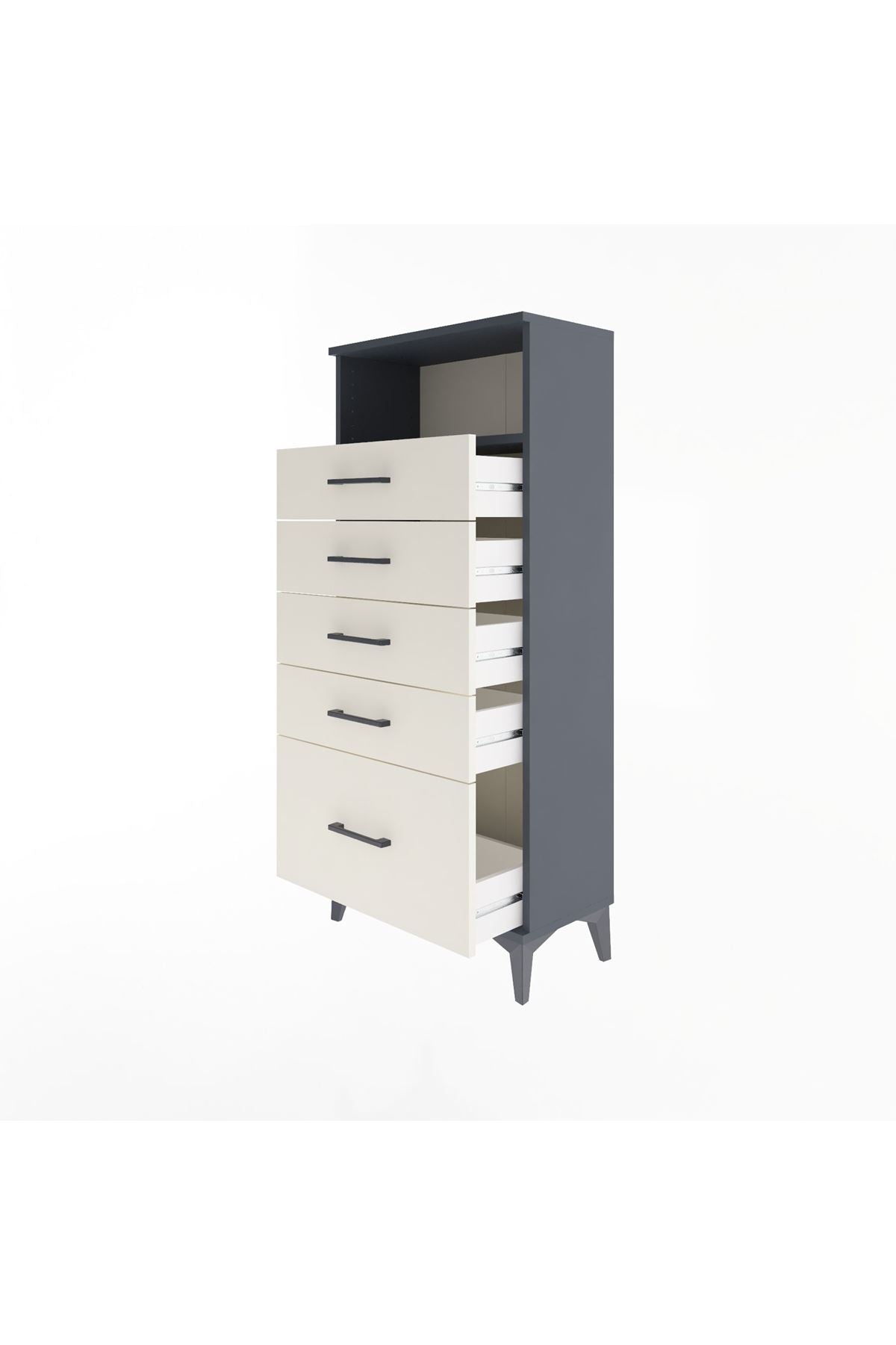 Arges Dolap Tek Raflı 5 Çekmeceli 60x30x134 - S17M077V4A