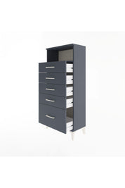 Arges Dolap Tek Raflı 5 Çekmeceli 60x30x134 - S17M077V5A