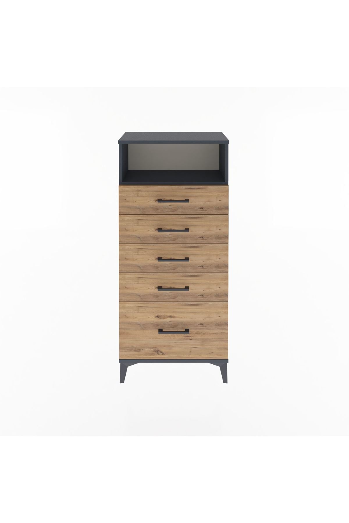 Arges Dolap Tek Raflı 5 Çekmeceli 60x30x134 - S17M077V6A