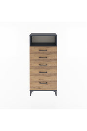 Arges Dolap Tek Raflı 5 Çekmeceli 60x30x134 - S17M077V6A