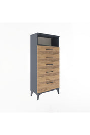 Arges Dolap Tek Raflı 5 Çekmeceli 60x30x134 - S17M077V6A