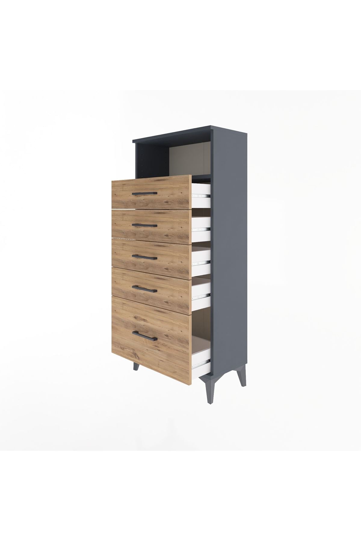 Arges Dolap Tek Raflı 5 Çekmeceli 60x30x134 - S17M077V6A