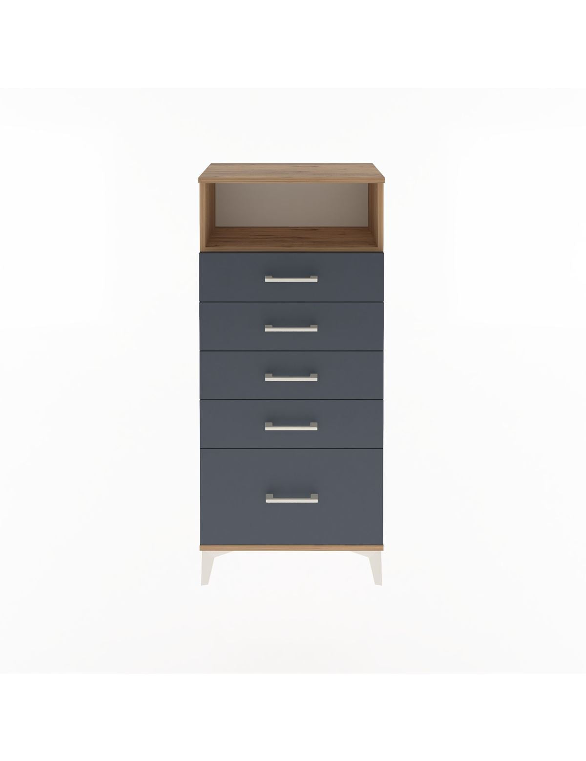 Arges Dolap Tek Raflı 5 Çekmeceli 60x30x134 - S17M077V8A