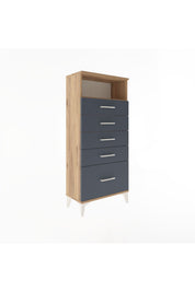 Arges Dolap Tek Raflı 5 Çekmeceli 60x30x134 - S17M077V8A