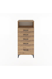 Arges Dolap Tek Raflı 5 Çekmeceli 60x30x134 - S17M077V9A