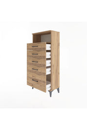 Arges Dolap Tek Raflı 5 Çekmeceli 60x30x134 - S17M077V9A