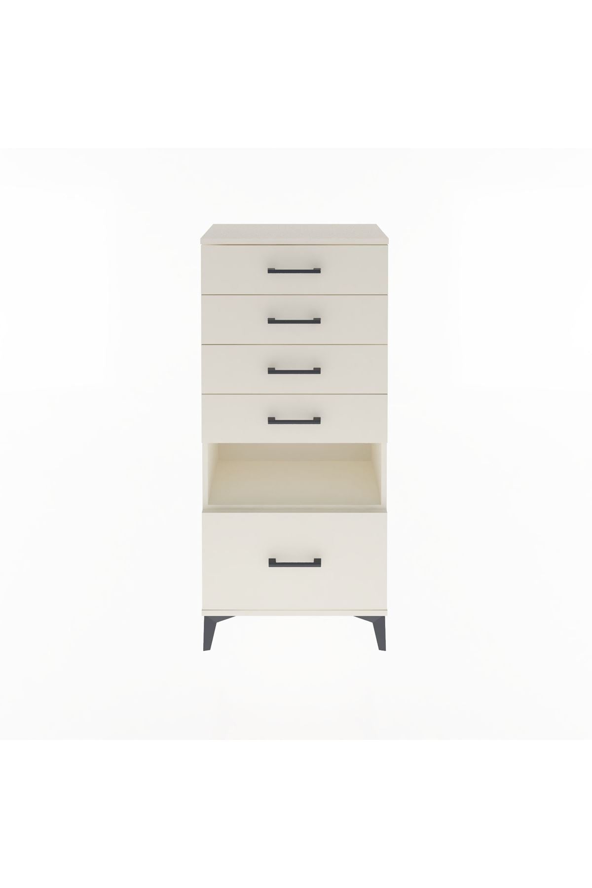 Arges Dolap Tek Raflı 5 Çekmeceli 60x30x134 - S17M078V1A