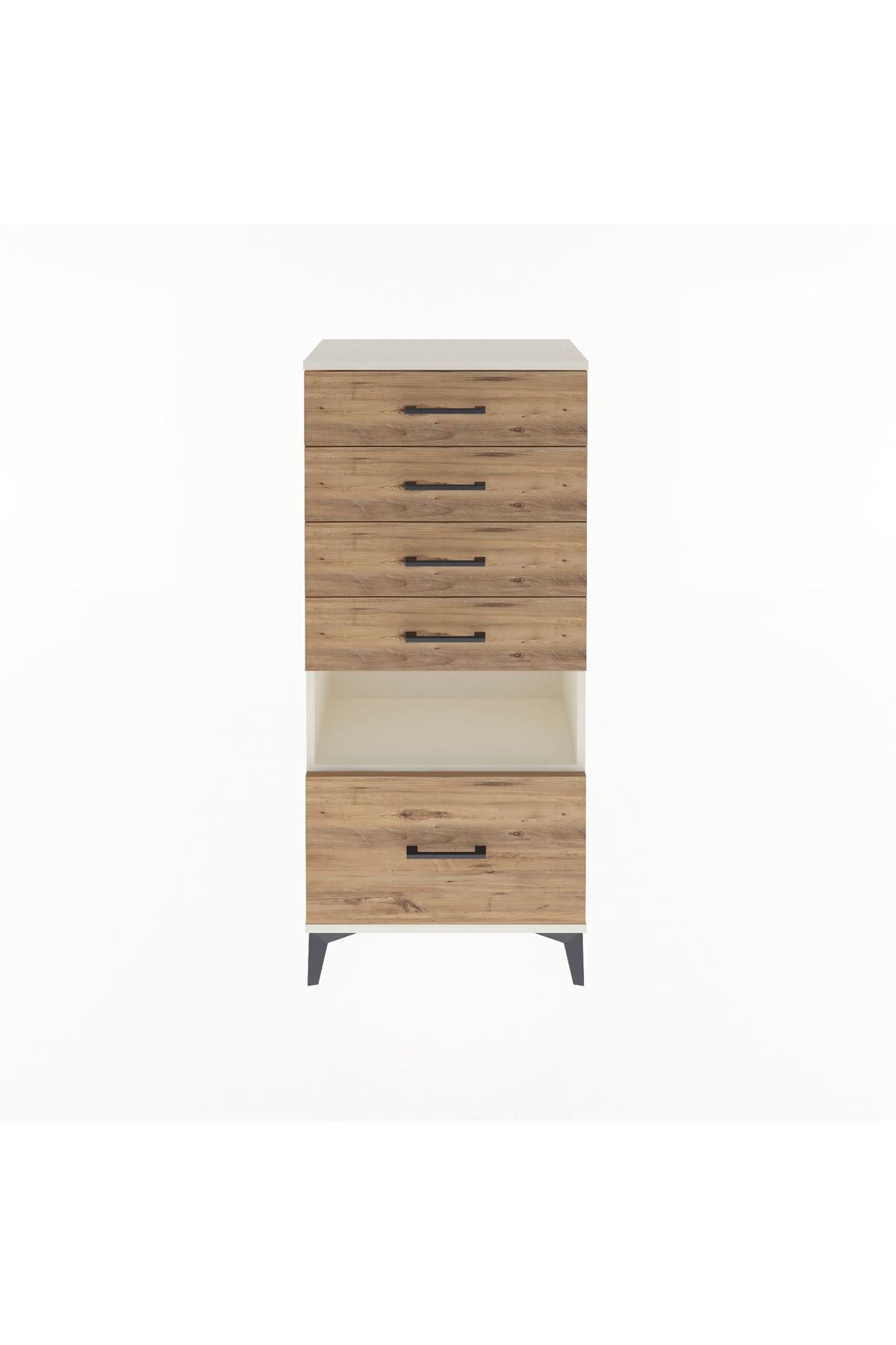 Arges Dolap Tek Raflı 5 Çekmeceli 60x30x134 - S17M078V3A