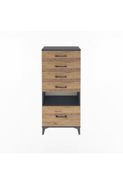 Arges Dolap Tek Raflı 5 Çekmeceli 60x30x134 - S17M078V6A