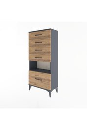 Arges Dolap Tek Raflı 5 Çekmeceli 60x30x134 - S17M078V6A