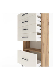 Arges Dolap Tek Raflı 5 Çekmeceli 60x30x134 - S17M078V7A