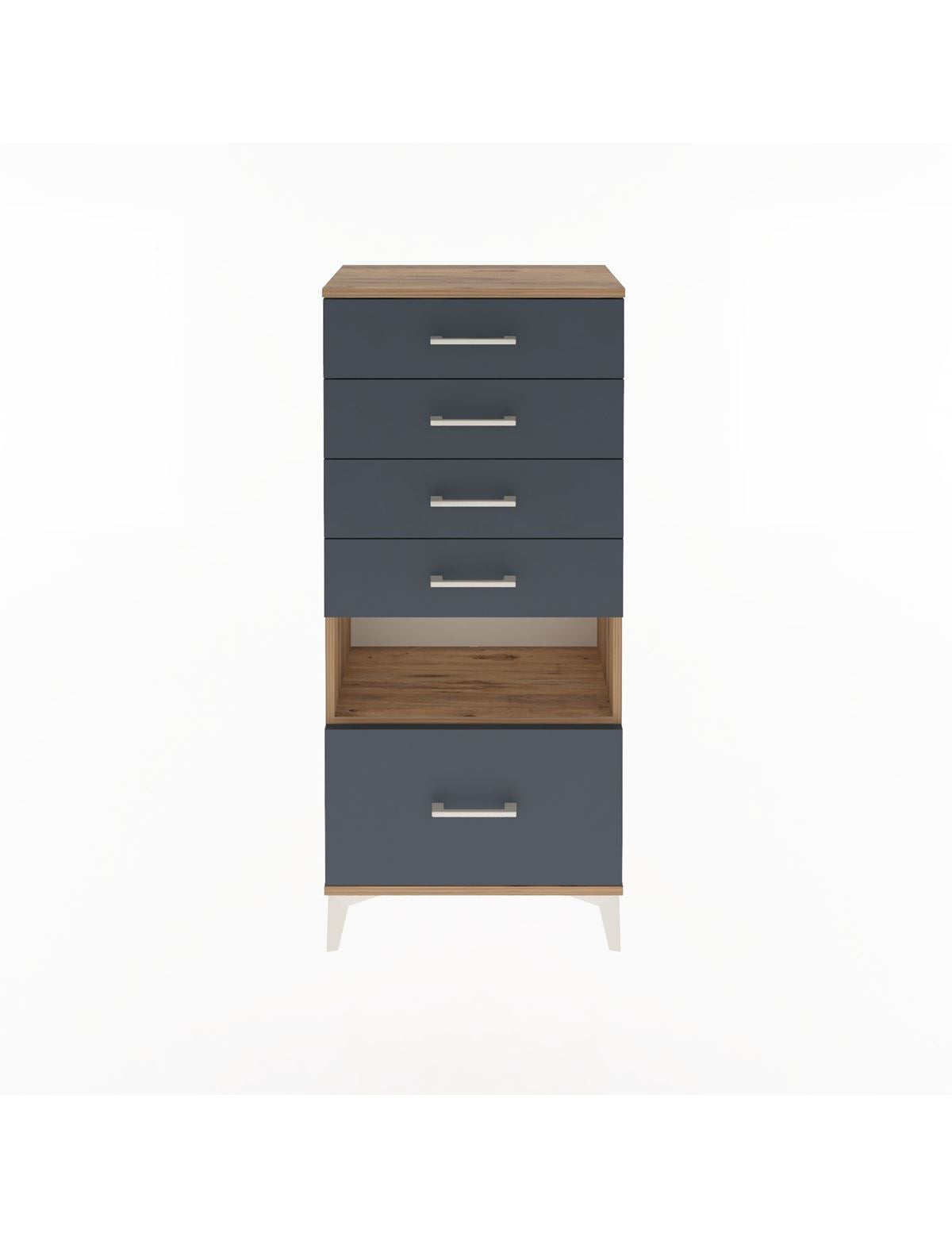 Arges Dolap Tek Raflı 5 Çekmeceli 60x30x134 - S17M078V8A