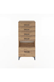 Arges Dolap Tek Raflı 5 Çekmeceli 60x30x134 - S17M078V9A